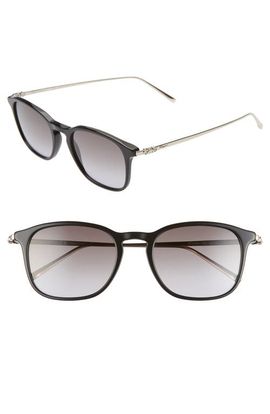 FERRAGAMO Salvatore Ferragamo Classic Logo 53mm Gradient Rectangle Sunglasses
