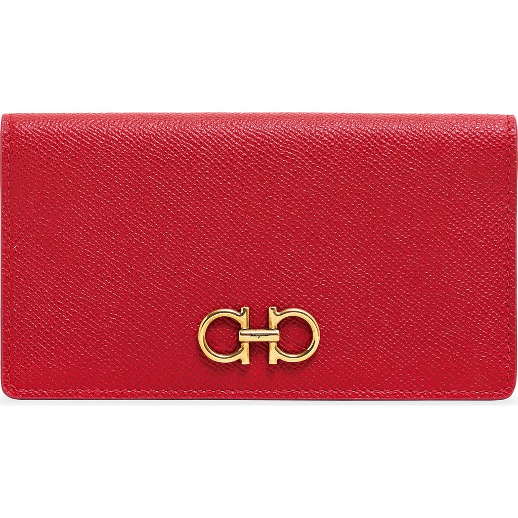 FERRAGAMO Salvatore Ferragamo Gancio Leather Continental Wallet