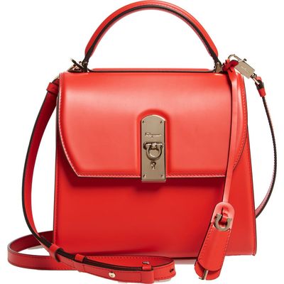 FERRAGAMO Salvatore Ferragamo Medium Leather Top Handle Bag