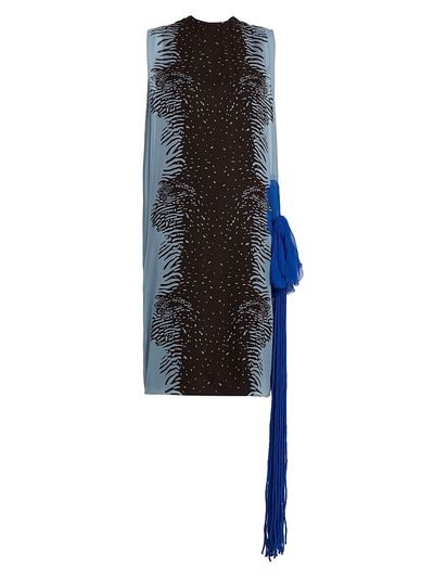 FERRAGAMO Women's Cuttlefish-Print Silk Knee-Length Sheath Dress