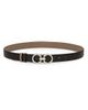 FERRAGAMO Women's Donna Knurled Gancini Reversible Leather Belt - 2