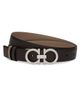 FERRAGAMO Women's Donna Knurled Gancini Reversible Leather Belt - 5