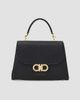 FERRAGAMO Women's Double Gancini Leather Top Handle Bag - 9