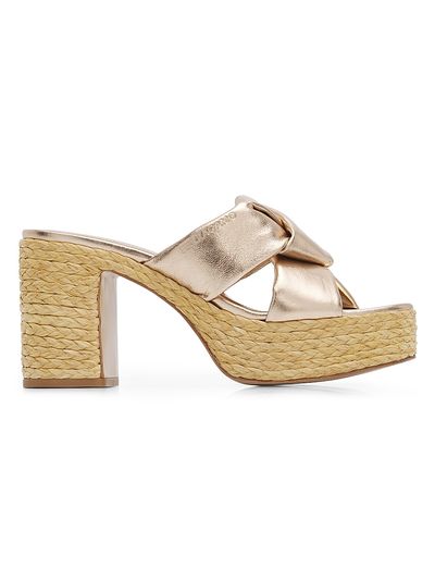 FERRAGAMO Women's Douglas 85MM Leather Platform Sandals