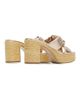 FERRAGAMO Women's Douglas 85MM Leather Platform Sandals - 3