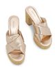 FERRAGAMO Women's Douglas 85MM Leather Platform Sandals - 4