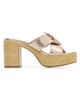 FERRAGAMO Women's Douglas 85MM Leather Platform Sandals - 7