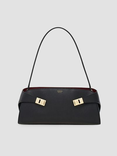 FERRAGAMO Women's East-West Hug Leather Shoulder Bag