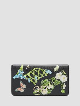 FERRAGAMO Women's Eden Shoe-Print Gancini Leather Wallet