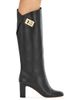 FERRAGAMO Women's Elli 70MM Hug Buckle-Detail Leather Boots - 4