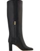 FERRAGAMO Women's Elli 70MM Hug Buckle-Detail Leather Boots - 6