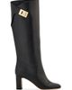 FERRAGAMO Women's Elli 70MM Hug Buckle-Detail Leather Boots - 9