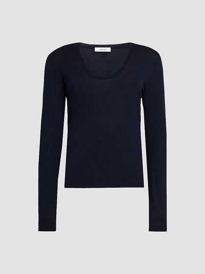 FERRAGAMO Women's Extra-Fine Wool Seamless Scoopneck Sweater