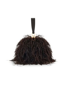 FERRAGAMO Women's Feather Evening Clutch