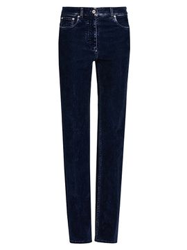 FERRAGAMO Women's Flocked High-Rise Straight-Leg Jeans