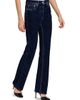 FERRAGAMO Women's Flocked High-Rise Straight-Leg Jeans - 4