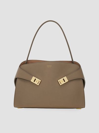 FERRAGAMO Women's Hug Medium Gancini Leather Shoulder Bag