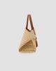 FERRAGAMO Women's Hug Medium Gancini Raffia Top Handle Bag - 4