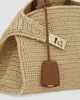 FERRAGAMO Women's Hug Medium Gancini Raffia Top Handle Bag - 7