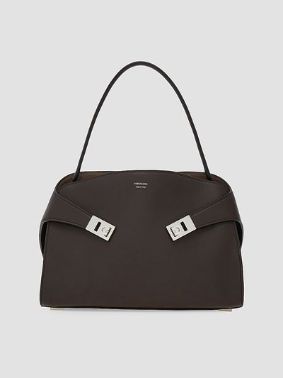 FERRAGAMO Women's Hug Medium Leather Top Handle Bag