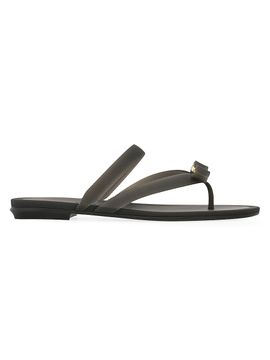 FERRAGAMO Women's Jealsa Grosgrain-Effect Flat Sandals