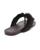 FERRAGAMO Women's Loly Faux Fur-Trim Leather Sandals - 2