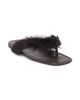 FERRAGAMO Women's Loly Faux Fur-Trim Leather Sandals - 3