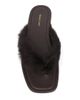 FERRAGAMO Women's Loly Faux Fur-Trim Leather Sandals - 4