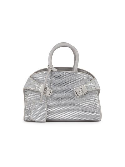 FERRAGAMO Women's Mini Hug Embellished Leather Crossbody Bag