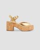 FERRAGAMO Women's Nerea 75MM Metallic Leather Platform Sandals - 1