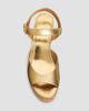 FERRAGAMO Women's Nerea 75MM Metallic Leather Platform Sandals - 5