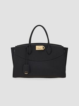 FERRAGAMO Women's New Ferragamo Studio Medium Leather Top Handle Bag