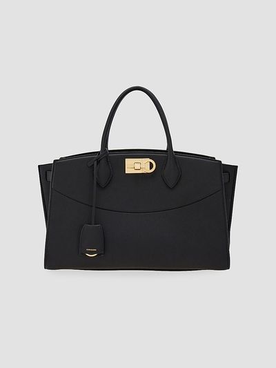 FERRAGAMO Women's New Ferragamo Studio Medium Leather Top Handle Bag