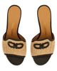 FERRAGAMO Women's Rexy 55MM Raffia Block-Heel Mules - 4