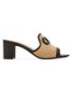 FERRAGAMO Women's Rexy 55MM Raffia Block-Heel Mules - 6