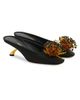 FERRAGAMO Women's Safi 55MM Floral Appliqué Mules - 2