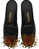 FERRAGAMO Women's Safi 55MM Floral Appliqué Mules - 4