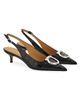 FERRAGAMO Women's Sara 40MM Croc-Embossed Leather Slingback Pumps - 2