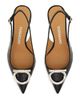 FERRAGAMO Women's Sara 40MM Croc-Embossed Leather Slingback Pumps - 4
