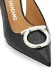 FERRAGAMO Women's Sara 40MM Croc-Embossed Leather Slingback Pumps - 5