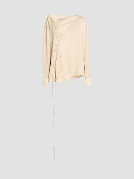 FERRAGAMO Women's Satin Lace-Up Blouse