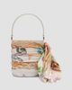 FERRAGAMO Women's Scarf-Wrapped Mini Leather Bucket Bag - 1