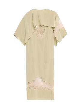 FERRAGAMO Women's Silk Lace-Trimmed Capelet Dress