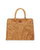 FERRAGAMO Women's Studio Box Open-Weave Raffia Top-Handle Bag - 3