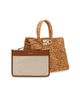 FERRAGAMO Women's Studio Box Open-Weave Raffia Top-Handle Bag - 4