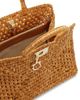 FERRAGAMO Women's Studio Box Open-Weave Raffia Top-Handle Bag - 5
