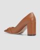 FERRAGAMO Women's Tillya Gancini Toe 70MM Leather Bock Heel Pumps - 2