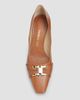 FERRAGAMO Women's Tillya Gancini Toe 70MM Leather Bock Heel Pumps - 4
