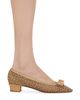 FERRAGAMO Women's Vara 2.0 30MM Embroidered Mesh & Leather Pumps - 2