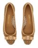 FERRAGAMO Women's Vara 2.0 30MM Embroidered Mesh & Leather Pumps - 5